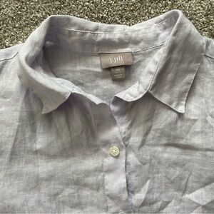 J. Jill Casual Lavender Linen Essential Shirt